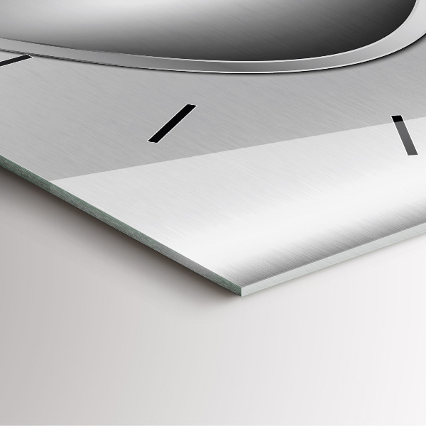 Square wall clock Gray metal abstraction