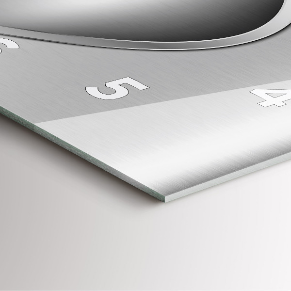 Square wall clock Gray metal abstraction