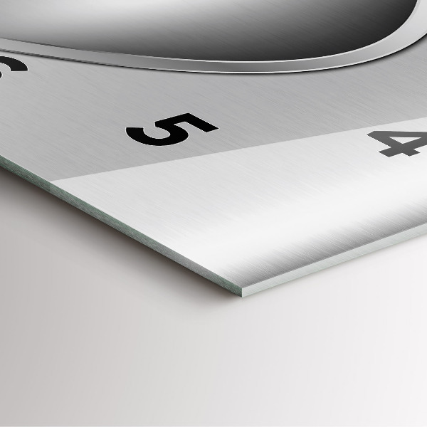 Square wall clock Gray metal abstraction