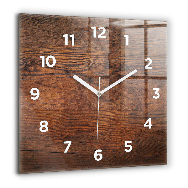 Square wall clock Old wood