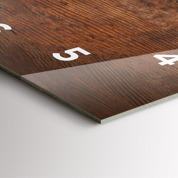 Square wall clock Old wood