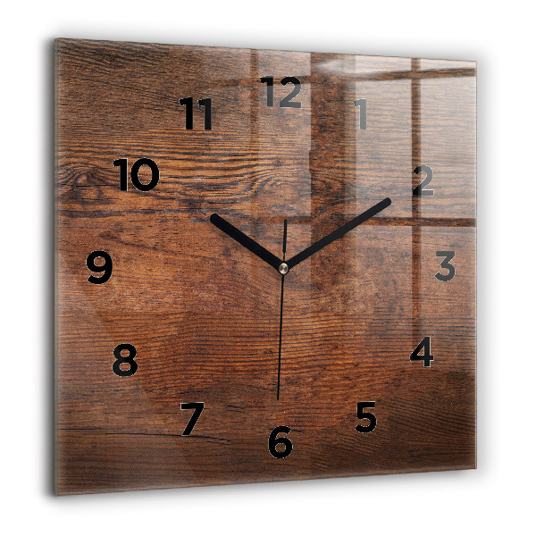Square wall clock Old wood