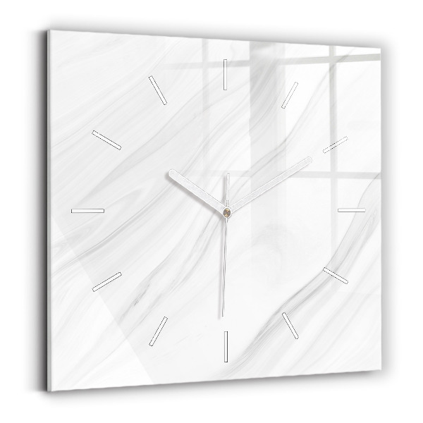 Square wall clock Decorative marble