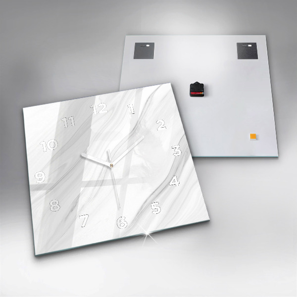 Square wall clock Decorative marble