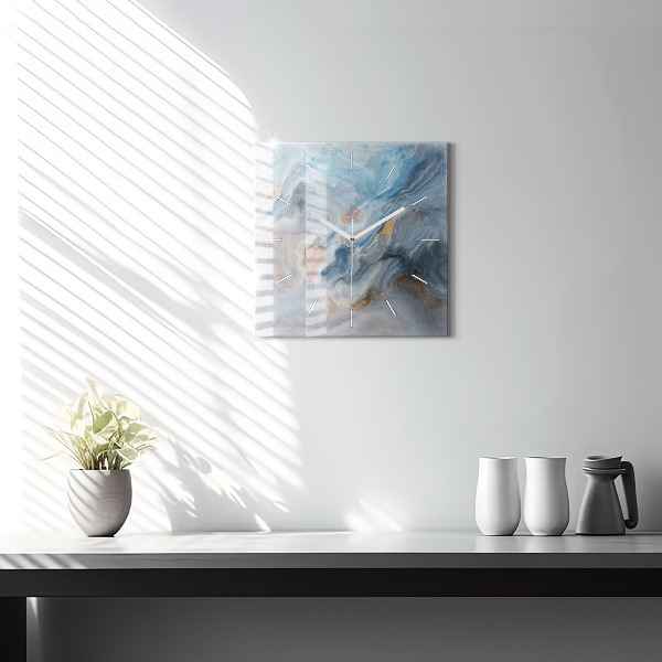 Square wall clock Marble pattern