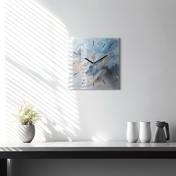 Square wall clock Marble pattern