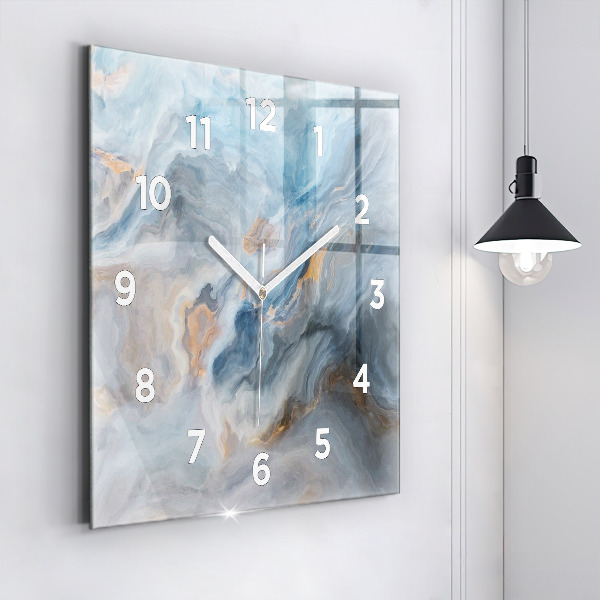 Square wall clock Marble pattern