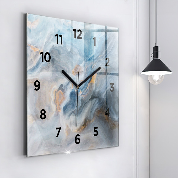 Square wall clock Marble pattern