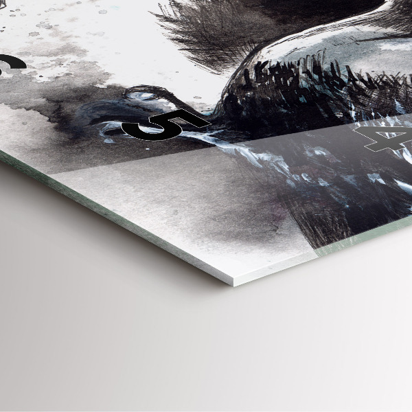 Square wall clock Painted Birds