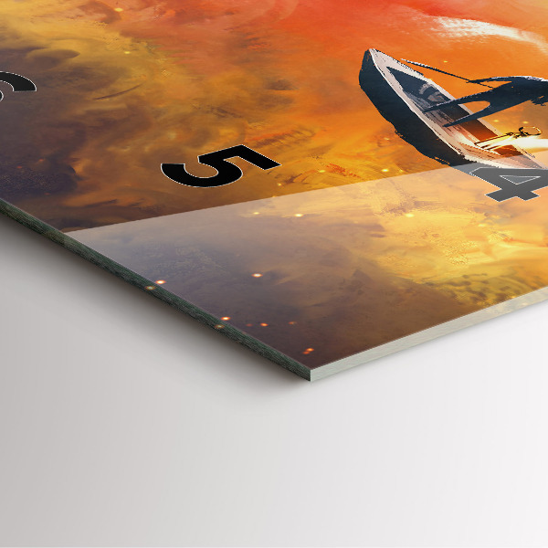 Square wall clock Abstract painting