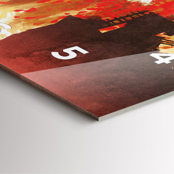 Square wall clock Bride in autumn