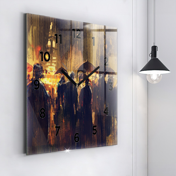 Square wall clock Impressionism in art Market Square