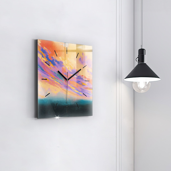 Square wall clock Platonic love