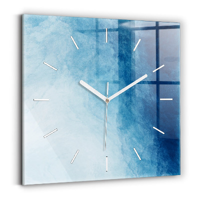 Square wall clock Abstraction water