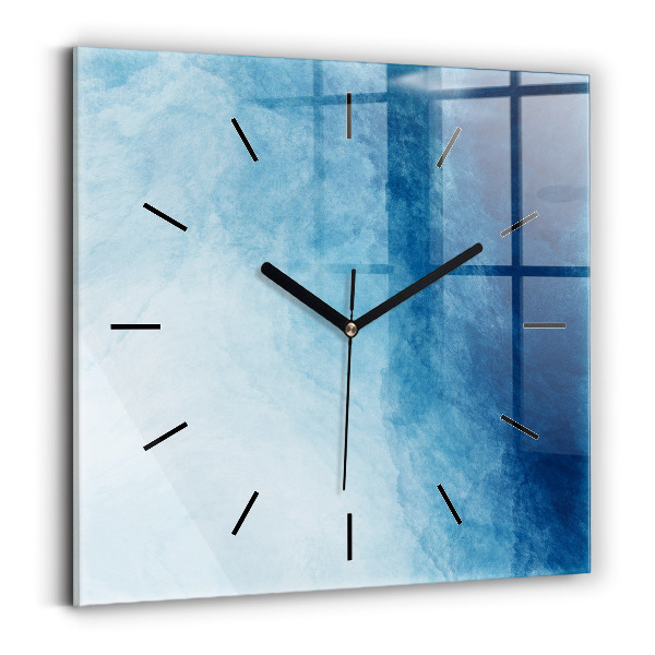 Square wall clock Abstraction water