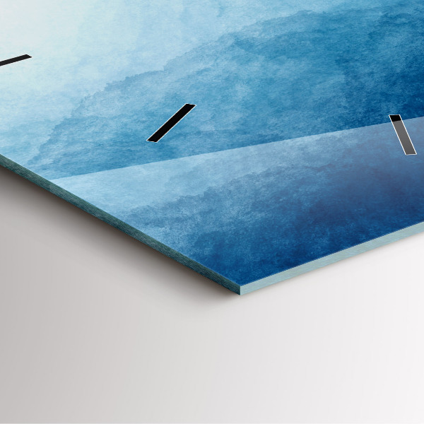 Square wall clock Abstraction water