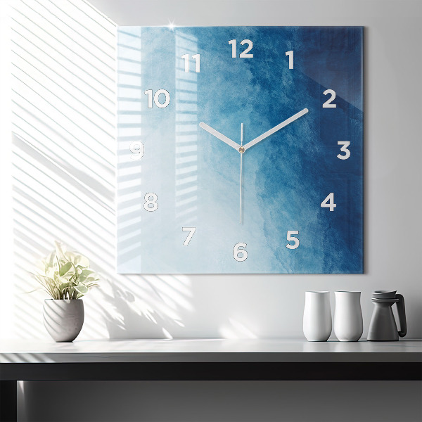 Square wall clock Abstraction water