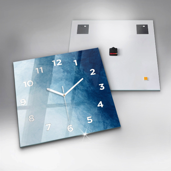 Square wall clock Abstraction water