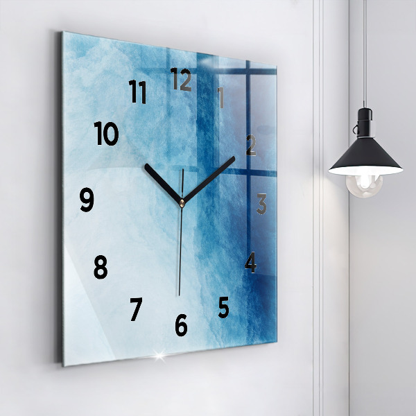 Square wall clock Abstraction water