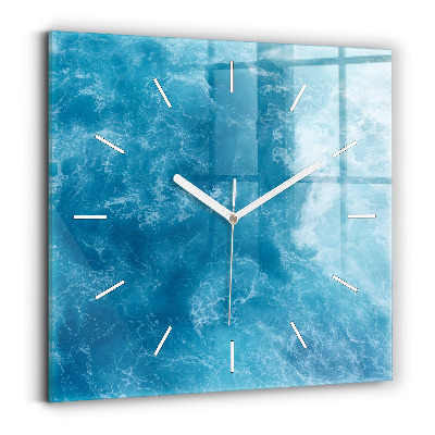 Square wall clock Sea water