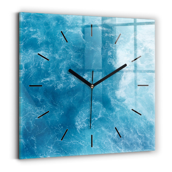 Square wall clock Sea water