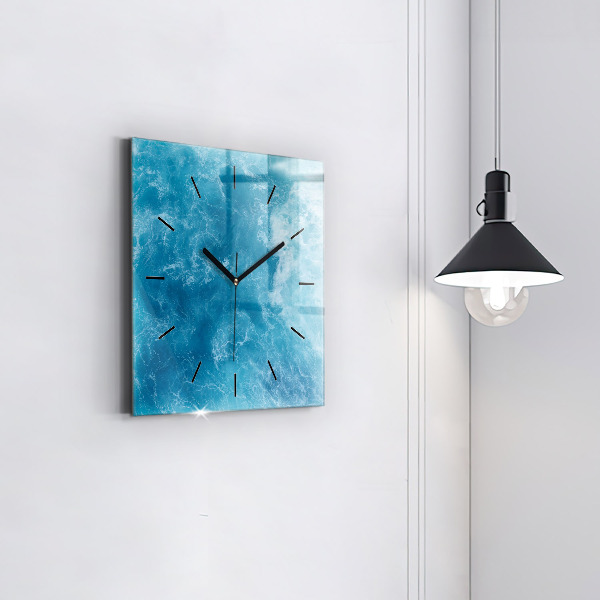 Square wall clock Sea water
