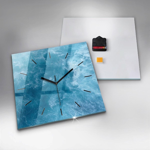 Square wall clock Sea water
