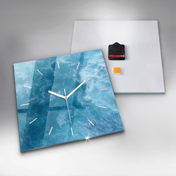 Square wall clock Sea water