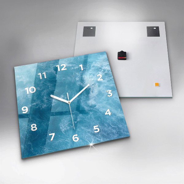 Square wall clock Sea water