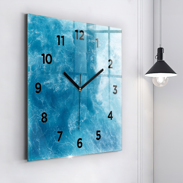 Square wall clock Sea water