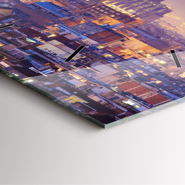 Square wall clock View of Barcelona