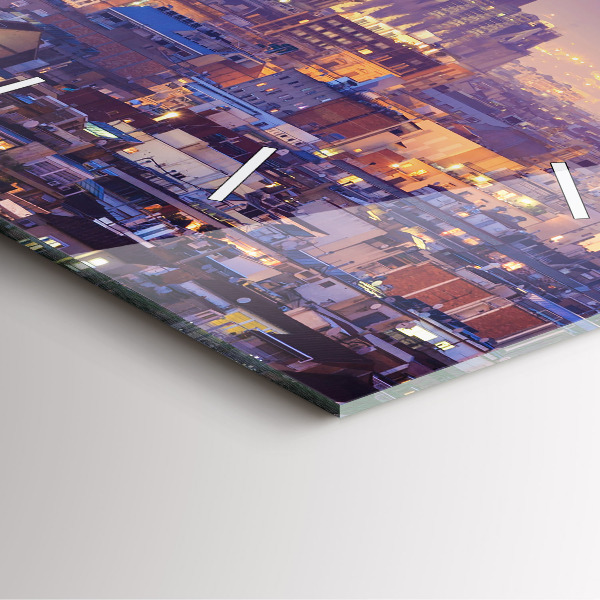 Square wall clock View of Barcelona