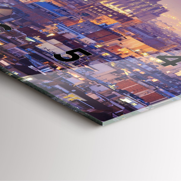 Square wall clock View of Barcelona