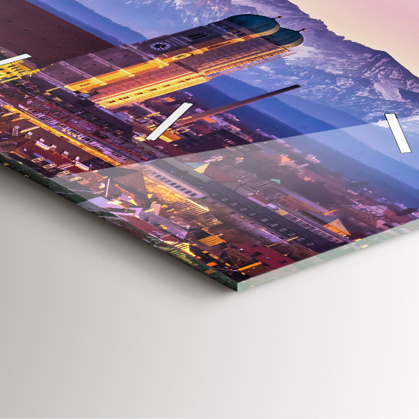 Square wall clock German Alps Munich