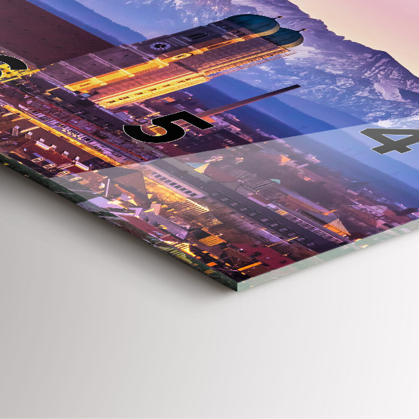 Square wall clock German Alps Munich