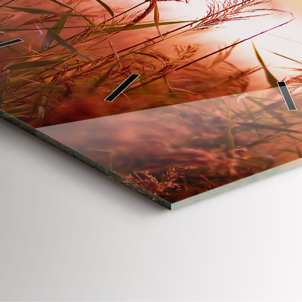 Square wall clock Foggy morning