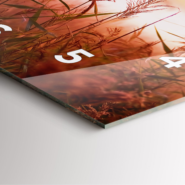 Square wall clock Foggy morning