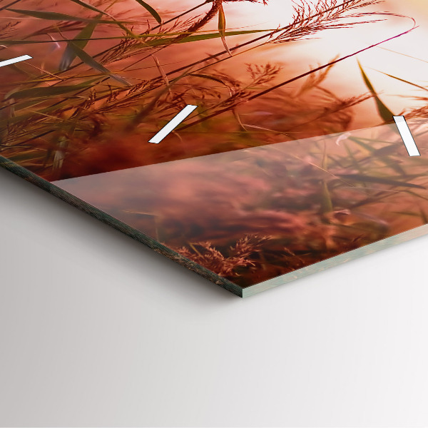 Square wall clock Foggy morning