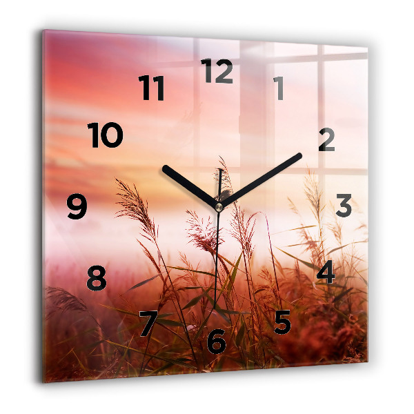 Square wall clock Foggy morning
