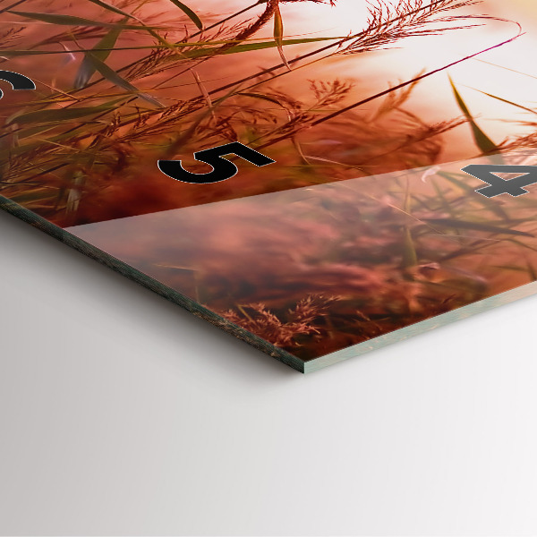 Square wall clock Foggy morning