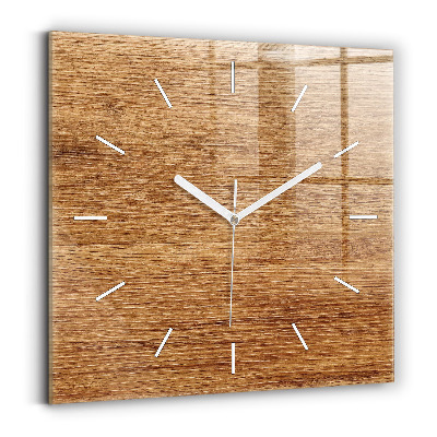 Square wall clock Light wood