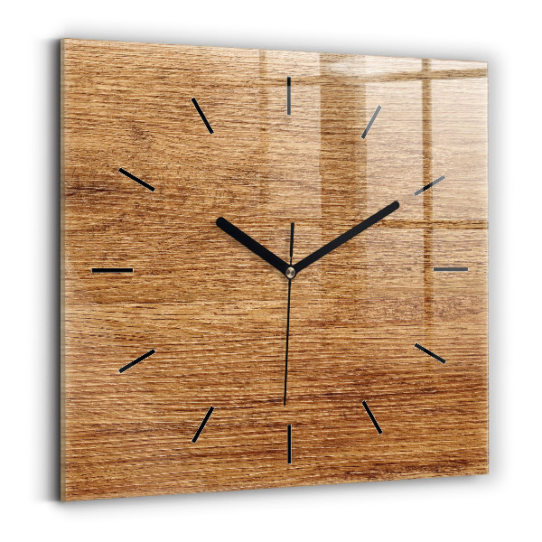 Square wall clock Light wood