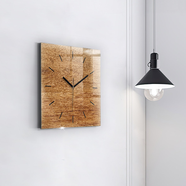 Square wall clock Light wood