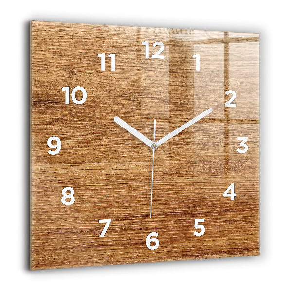 Square wall clock Light wood