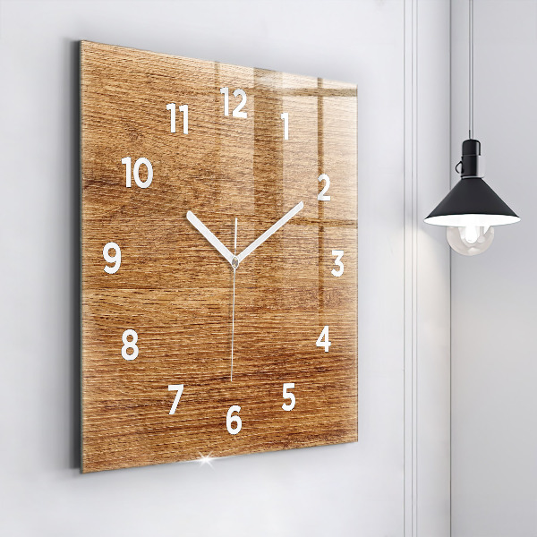 Square wall clock Light wood