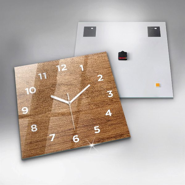 Square wall clock Light wood