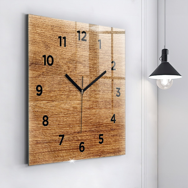 Square wall clock Light wood