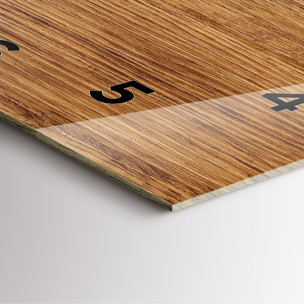 Square wall clock Light wood