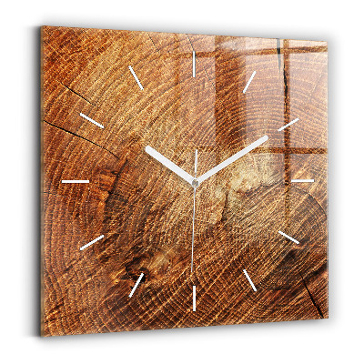 Square wall clock Old tree stump