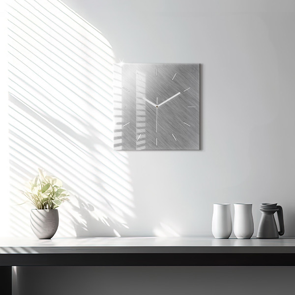 Square wall clock Metal wall